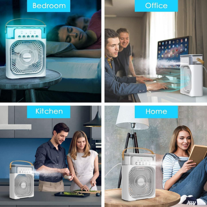 HydroCool™ Portable Mini Air Cooler – 3-in-1 Cooling Fan, Humidifier & Mist Spray
